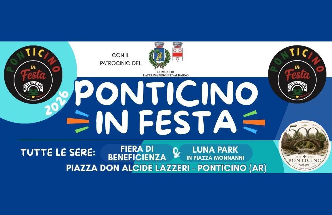 Ponticino in Festa 2026: quattro giorni di eventi, street food, musica e divertimento