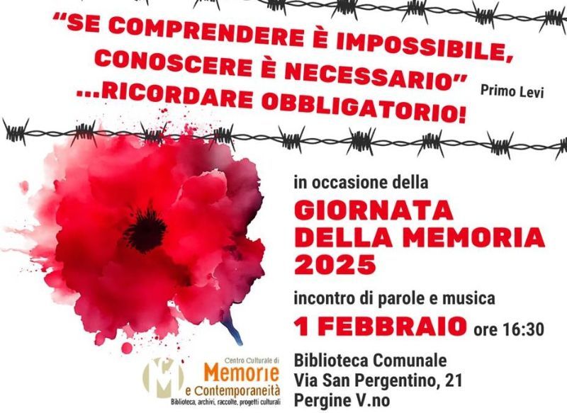 GIORNATA DELLA MEMORIA 2025 - Incontro di parole e musica