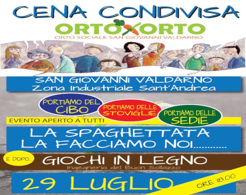 CENA CONDIVISA AGLI ORTI SOCIALI