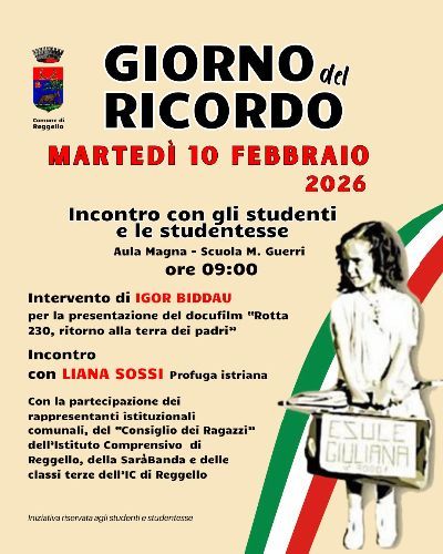 Giornata del Ricordo 2026 Reggello