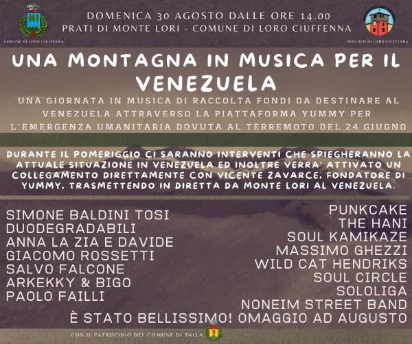 UNA MONTAGNA IN MUSICA PER IL VENEZUELA 
