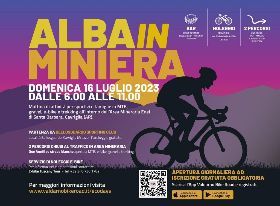 Alba in miniera in bicicletta