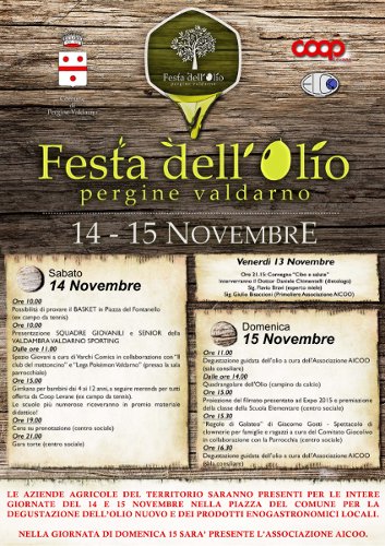 Festa dell'olio Pergine Valdarno, Arezzo  14-15 Novembre 2015