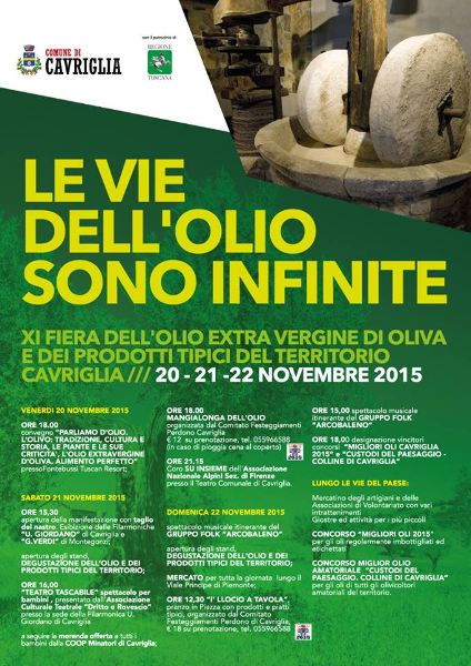 “LE VIE DELL'OLIO SONO INFINITE”, A CAVRIGLIA TORNA LA FIERA DEDICATA ALL' “ORO VERDE”