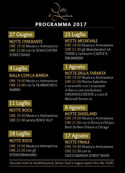 NOTTI D'AMBRA 2017