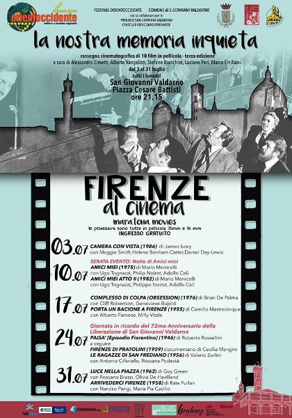 LA NOSTRA MEMORIA INQUIETA, RASSEGNA DI CINEMA ALL'APERTO