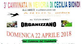 3° Camminata della Memoria di Cecilia Biondi