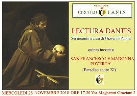 LECTURA DANTIS – SAN FRANCESCO, PARADISO CANTO XI