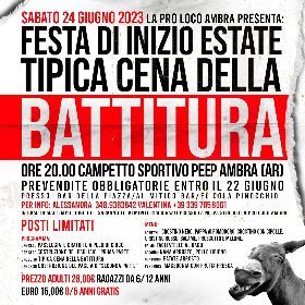 FESTA DI INIZIO ESTATE TIPICA CENA DELLA BATTITURA