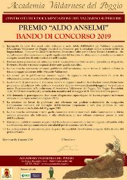 BANDO DI CONCORSO - PREMIO “ALDO ANSELMI” 2019