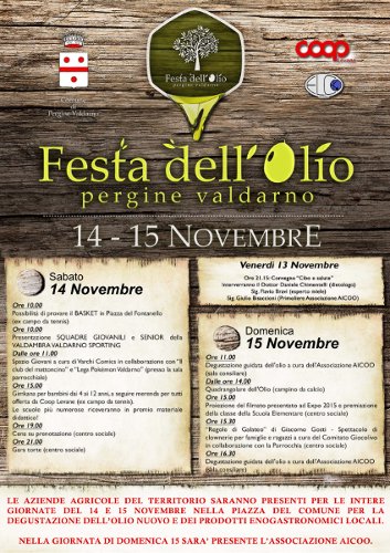 Festa dell'olio Pergine Valdarno, Arezzo  14-15 Novembre 2015