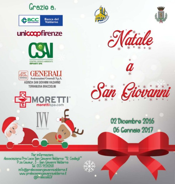 Natale 2016 a San Giovanni Valdarno